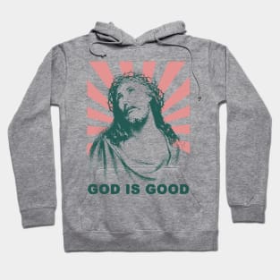 vintage retro jesus god is good Hoodie